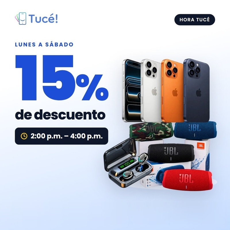 Hora Tucé: 15% de descuento